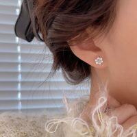 wholesale 999 Silver Snowflake Sleeping Earrings Women Korean Spring Summer New Fashion Versatile Elegant Earrings-999 sterling silver
