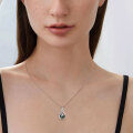 S925 Silver Tahitian Seawater Pearl Necklace with Moissanite-0-1