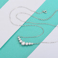 wholesale S925 Sterling Silver New Moissanite Necklace, Light Luxury Niche Pendant, Amazon Cross-border Wholesale Women's Collarbone Chain-0-1