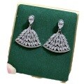 wholesale 925 Sterling Silver Exquisitely Set High-Carbon Diamond White Diamond Noble Vintage Silver Hypoallergenic Earrings-0-4