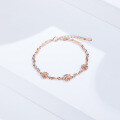 wholesale S925 Sterling Silver Vintage Rose Flower Bracelet for Women, Personalized Design Chain, Light Luxury Hand Jewelry, Cross-Border New Accessory-0-1