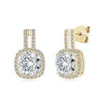 S925 Sterling Silver D-color Moissanite Bow Earrings-Style W [Clearance Sale - Free Shipping] K Gold  925 Silver