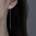 wholesale S925 Sterling Silver Star Tassel Earring with a Fresh, Sweet, and Minimalist Aesthetic for Everyday Wear-0-0