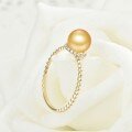 wholesale 18K Gold High-End Luxury Pearl Ring Mount for Women, Fashionable and Elegant 9K Moissanite Accessories DIY Customization-0-2