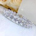 wholesale S925 sterling silver jewelry new style full diamond heart-shaped bracelet, fashionable and elegant, ins influencer style-0-2