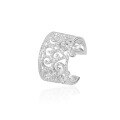 wholesale S925 Sterling Silver New Chinese Style Arabesque Pattern Ear Clip, Hollow Carved Ballet-inspired Versatile Ear Cuff For No Piercing-0-0
