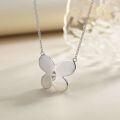 wholesale S925 Silver Zircon Butterfly Necklace for Women, High-End Sense Foreign Trade Hot Seller Brand Jewelry-0-2
