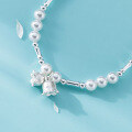 wholesale S925 Sterling Silver Fresh and Sweet Ins Style Niche Design Lily of the Valley Pearl Bamboo Bracelet S7935-0-3