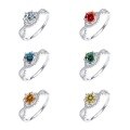 wholesale S925 Sterling Silver Cross-Border Wholesale 2-Carat Moissanite High-End Luxury Multi-Color Exquisite Ring-0-3