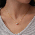 14K Gold Plated 925 Sterling Silver Moissanite Classic Luxurious Cross-border Pendant Necklace-0-2