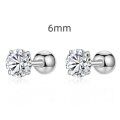 wholesale S925 Sterling Silver 3-6mm Zircon Stud Earrings, Light Luxury Fashion Advanced Sense Versatile Wholesale Earrings-0-7