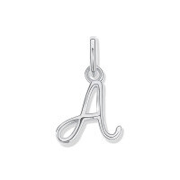 wholesale 925 Sterling Silver Irregular English Letter Pendant Ins Necklace For Women-A-Single Pendant/White Gold