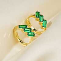 S925 Sterling Silver Oval Emerald-Cut Stud Earrings for Fashionable Commuting.-U-style [Clearance Sale with Free Shipping]  925 Silver