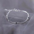 wholesale S925 Silver Women's Heart Bracelet, Minimalist Niche Design, Aloof Style, High Aesthetic, Bohemian Trendy Piece-0-0