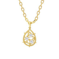 wholesale S925 silver plated 14k gold fashion commuter rose thorn hollow-out leaf necklace, new for Dunli 25th year-Hollow Leaf Necklace 925 Silver