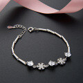 wholesale S925 Sterling Silver Zircon Korean Style Cute and Sweet Matching Bracelet, Personalized Creative Design Bracelet for Women-0-1
