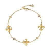 wholesale 925 Sterling Silver Cross-Border Women's Bracelet, New Chinese Style Classic Retro Satin Finish Elegant and Sophisticated Silver Hand Jewelry-Gold DY150387-SG-WH 925 silver