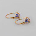 wholesale S925 Silver Plated 14K Gold Japanese Light Luxury Style Autumn New Natural Stone Earrings-0-2