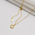 wholesale S925 Silver Fresh and Sweet Ins Style Niche Design Minimalist Hollow Circle Necklace Y01798-0-4