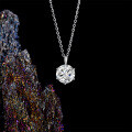 Sterling Silver 2-Carat Moissanite Minimalist Pendant Necklace, Wholesale Gift-0-1