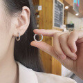 wholesale S925 Sterling Silver Retro Monastic Ruyi Jingu Bang Pattern Ear Clasp for Men and Women-0-3