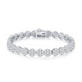 Sterling Silver Fashion New Luxury Full-Diamond Moissanite Lady Bracelet Tarnish-Free-0-3