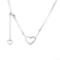 wholesale 925 Sterling Silver 3D Heart Tassel Necklace, Fresh and Sweet, Elegant and Gentle, Stylish and Versatile Collarbone Chain-0-4