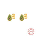 wholesale S925 Sterling Silver Fashionable and Versatile Fruit Series Stud Earrings, Popular in Europe and the US, Trendy and Creative Ear Accessories-0-11