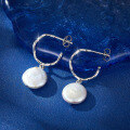 wholesale S925 Sterling Silver Baroque Pearl Earrings, C-Shaped Light Luxury Elegant and High-End Earrings-0-2