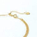 wholesale S925 silver plated with 10K gold new minimalist geometric double-layer side chain bracelet with attachable accessories-0-2