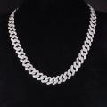 wholesale S925 Sterling Silver Full Zirconia Plated 15mm Thick Hip Hop Cuban Link Chain-0-0