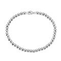 wholesale S925 Sterling Silver Cloud Link Bracelet, 4mm Hollow Silver Beads, Smooth Fortune Bead Versatile Bracelet-0-4