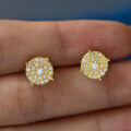 S925 Sterling Silver Moissanite Stud Earrings Hip Hop Unisex-0-1