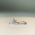 wholesale Platinum Four-Prong Princess Square Halo Setting D Color Moissanite 2 Carat 7X7 Ring Factory Direct-0-2
