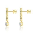 wholesale 14K Gold European and American Quality Lab-Grown Diamond Stud Earrings 05 Carat Medium-Long K Gold Earrings New Style-0-2