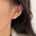 wholesale S925 Sterling Silver Korean-style Small Mushroom Enamel Drop Earrings for Women, Designed with a Sense of Luxury and Trendy Niche Aesthetic-0-1