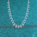 S925 Silver Full Moissanite Necklace for Women, Luxe Fashion Statement-0-4