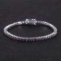 wholesale S925 Sterling Silver Niche Unique Gray Moissanite Tennis Bracelet 3/4/5mm Hip Hop Dark Style Bracelet-0-0