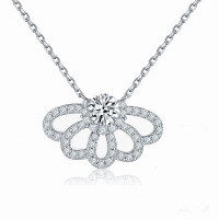 wholesale S925 Sterling Silver Women's Necklace Light Luxury Niche。-Platinum 925 silver