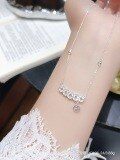 wholesale 999 Pure Silver Butterfly Tassel Four-Leaf Clover Necklace for Women, Small Batch Design, High-End Feel, Light Luxury Collarbone Chain, Gift for Girlfriend-0-28