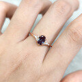 wholesale S925 sterling silver gold-plated synthetic alexandrite gemstone ring with color-changing-0-4
