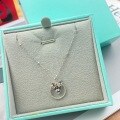 wholesale S925 Sterling Silver Maker Princess Runaway Bow Heart Fashion Minimalist Niche High-end Sense Versatile Collarbone Necklace-0-2