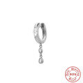 wholesale S925 Sterling Silver Diamond Accented Marquise Chain Link Ear Cuff, versatile and trendy-0-6