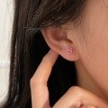 wholesale S925 Sterling Silver Delicate Small Floral Stud Earrings for Women, Simple and Fresh Style, New-0-1