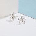 wholesale S925 Sterling Silver Small Minimalist Five-Point Star Ear Studs Women, Ins Style Niche Design Cross-Border New Accessories-0-3