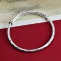 wholesale 9999 Silver Vintage Butterfly Bracelet, High-End, Niche, Light Luxury, Cute, Minimalist, Matte Finish, Adjustable Push-Pull Bangle for Women-0-1