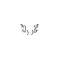 wholesale S925 silver stud earrings for women, Korean-style sweet and fresh,, with oval small leaf ear accessories G8487-0-4