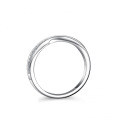 S925 Silver Moissanite Crossover Women's Fashion Ring-0-1