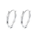 wholesale S925 Sterling Silver Small Fresh Geometric Bamboo Joint Design Ear Clasp, Ins Internet-Famous Unisex Earrings-0-4