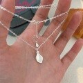 wholesale S925 Sterling Silver Korean Style Leaf Necklace for Women, Minimalist Small Luxury Trendy Choker Collarbone Chain, New Collection-0-1